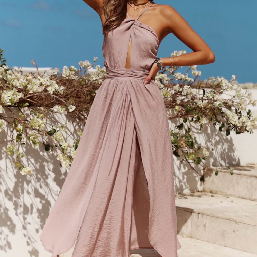 Hello Molly Strapless Mauve Gown